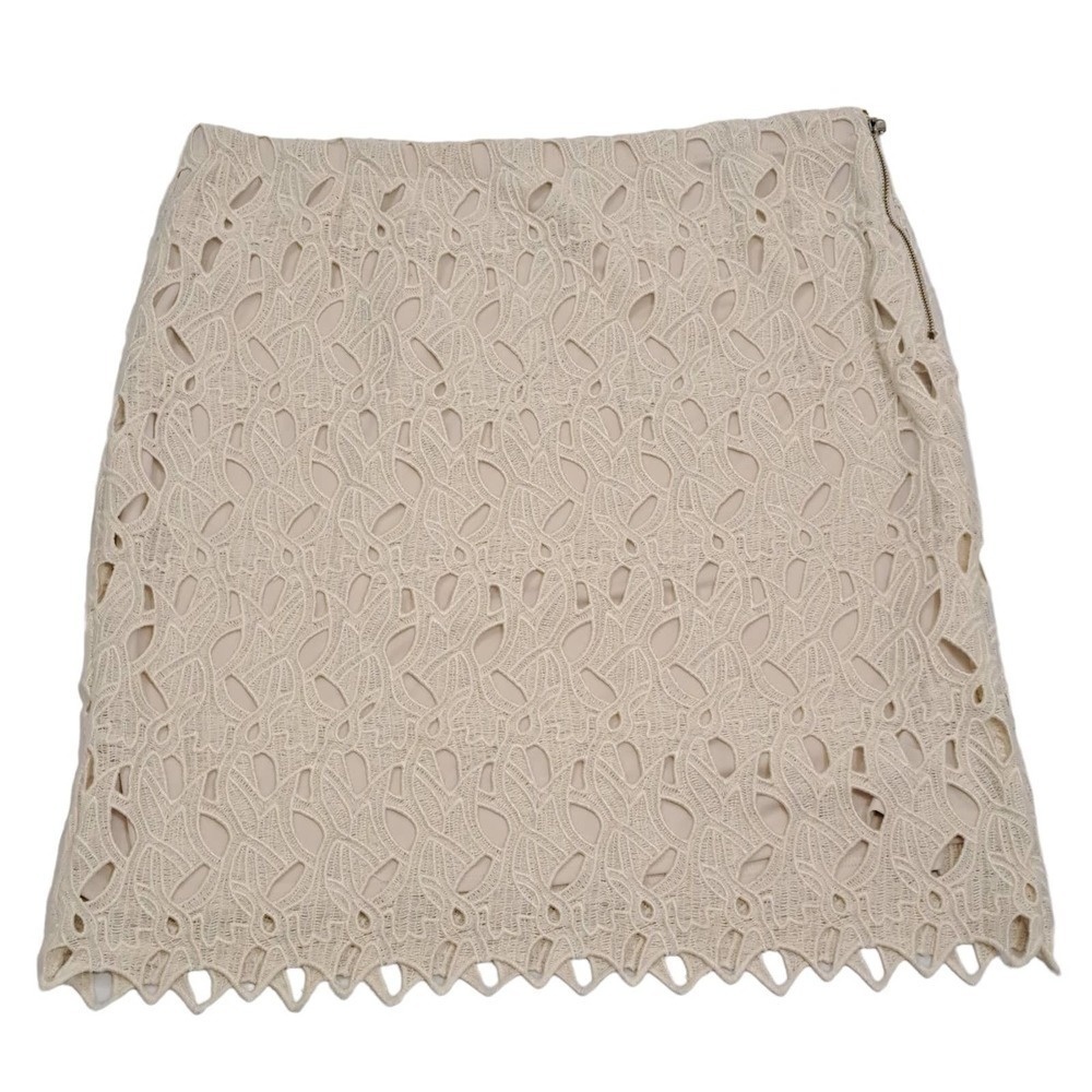 Kenar Ivory Cut Out Skirt Size 14